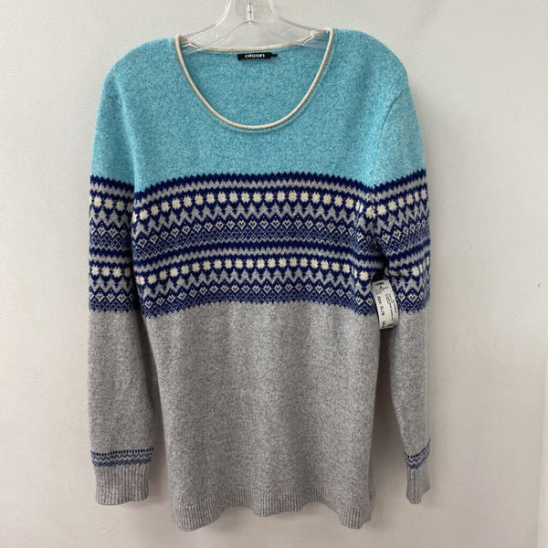 OLSEN WOMEN'S SWEATER turquoise navy XL/16