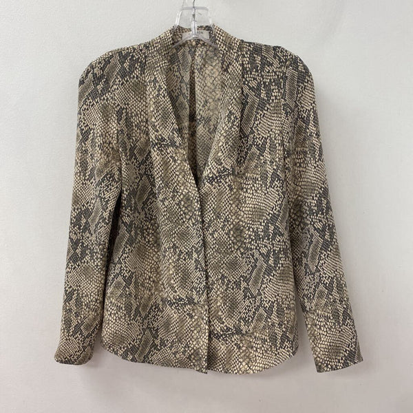 BABATON WOMEN'S BLOUSE/SHIRT cream charcoal mix XS