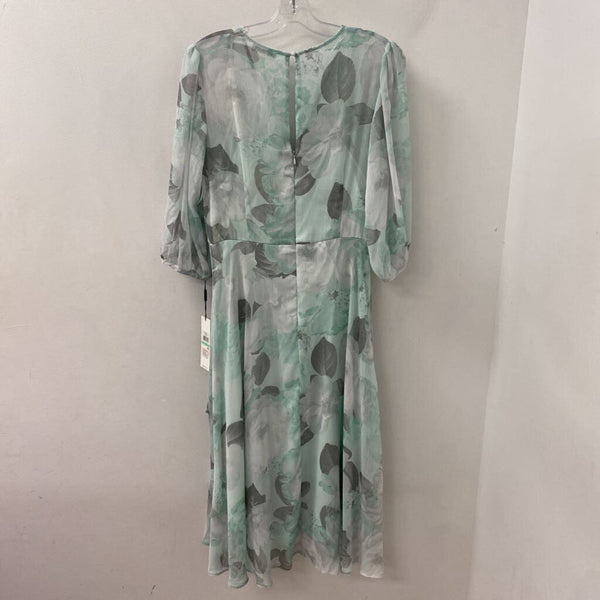 CALVIN KLEIN WOMEN'S DRESS white teal grey 8
