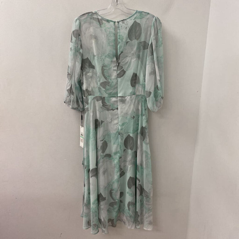 CALVIN KLEIN WOMEN'S DRESS white teal grey 8