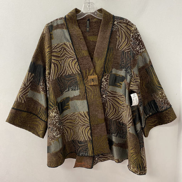 WOMEN'S PLUS OUTERWEAR brown black XXL