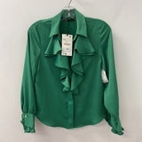 ZARA WOMEN'S BLOUSE/SHIRT green XS