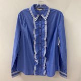 boden WOMEN'S BLOUSE/SHIRT blue white 6