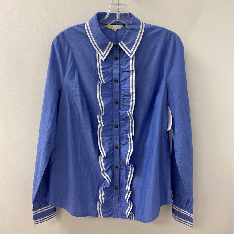 boden WOMEN'S BLOUSE/SHIRT blue white 6