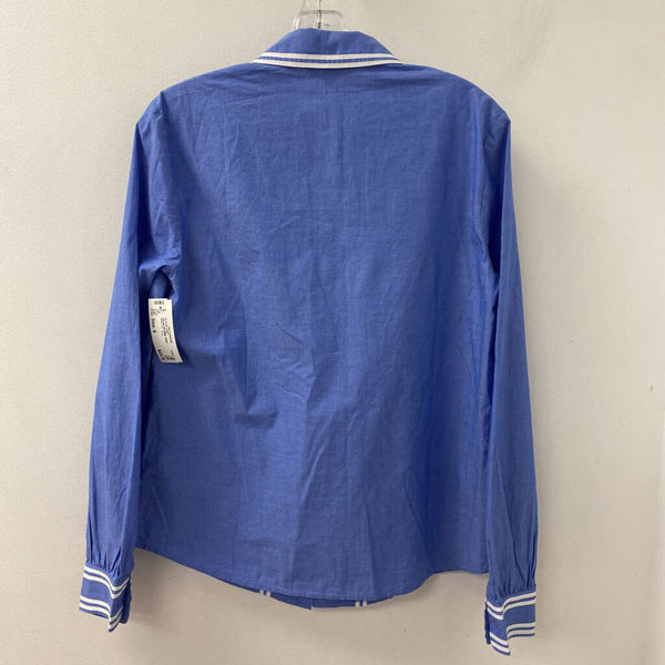 boden WOMEN'S BLOUSE/SHIRT blue white 6