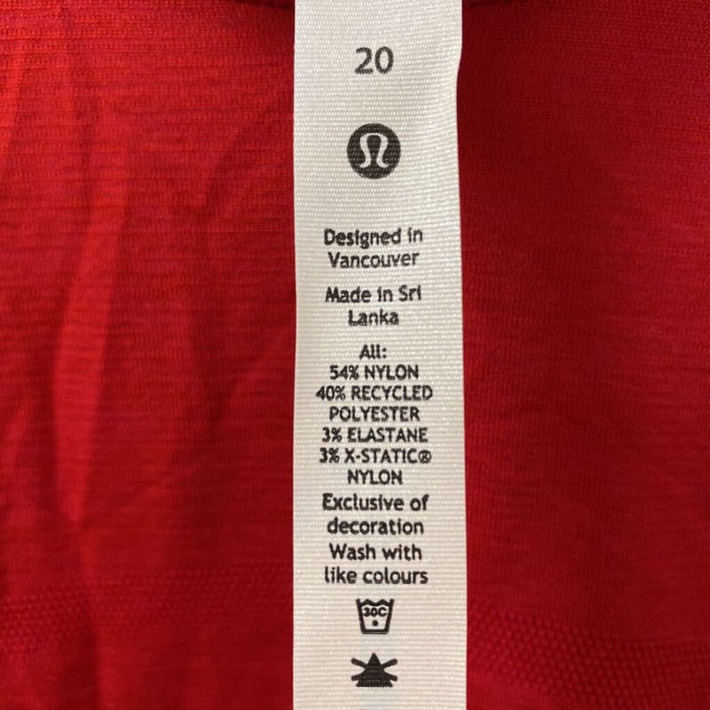 LULULEMON WOMEN'S ACTIVE TOP red 20