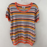 ZAKET & PLOVER WOMEN'S SWEATER orange navy white S