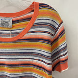 ZAKET & PLOVER WOMEN'S SWEATER orange navy white S