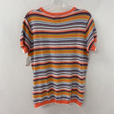 ZAKET & PLOVER WOMEN'S SWEATER orange navy white S