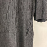 EILEEN FISHER WOMEN'S DRESS black grey stripe S