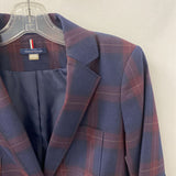 TOMMY HILFIGER WOMEN'S BLAZER/JACKET navy red plaid 6