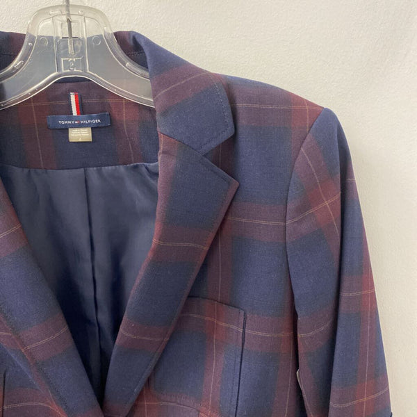 TOMMY HILFIGER WOMEN'S BLAZER/JACKET navy red plaid 6