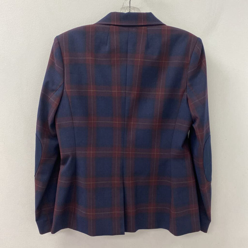TOMMY HILFIGER WOMEN'S BLAZER/JACKET navy red plaid 6