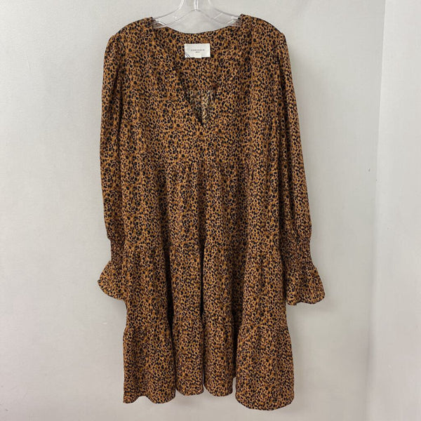 WOMEN'S PLUS DRESS brown black 3X