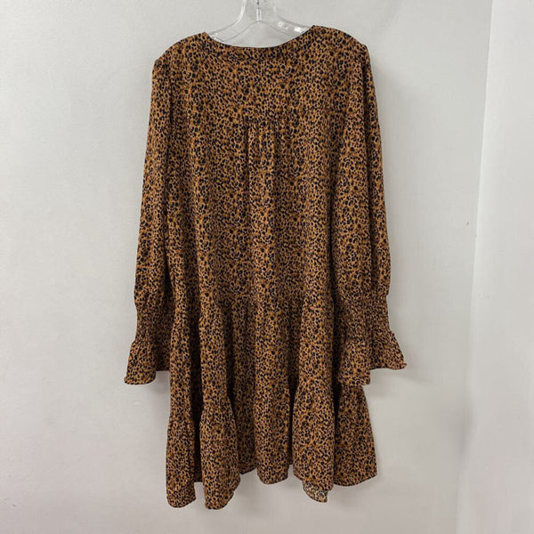 WOMEN'S PLUS DRESS brown black 3X