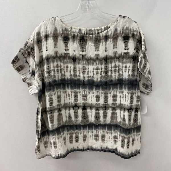BRYN WALKER WOMEN'S BLOUSE/SHIRT white black grey XS