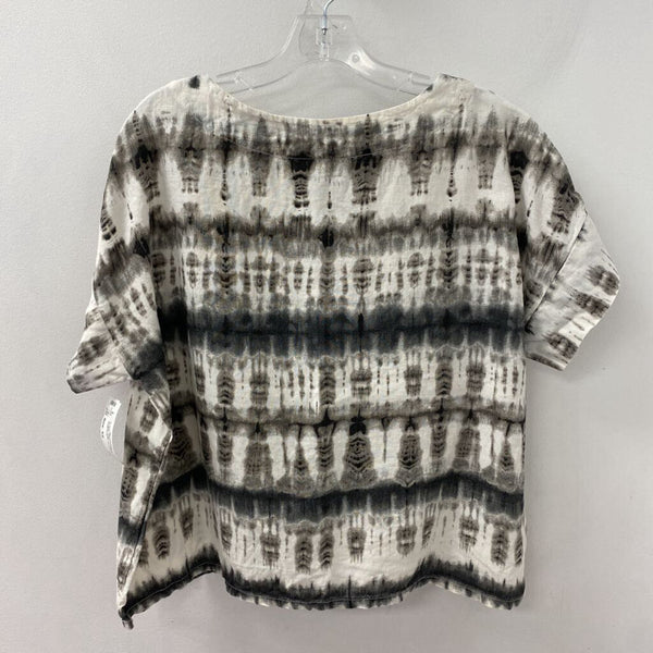 BRYN WALKER WOMEN'S BLOUSE/SHIRT white black grey XS
