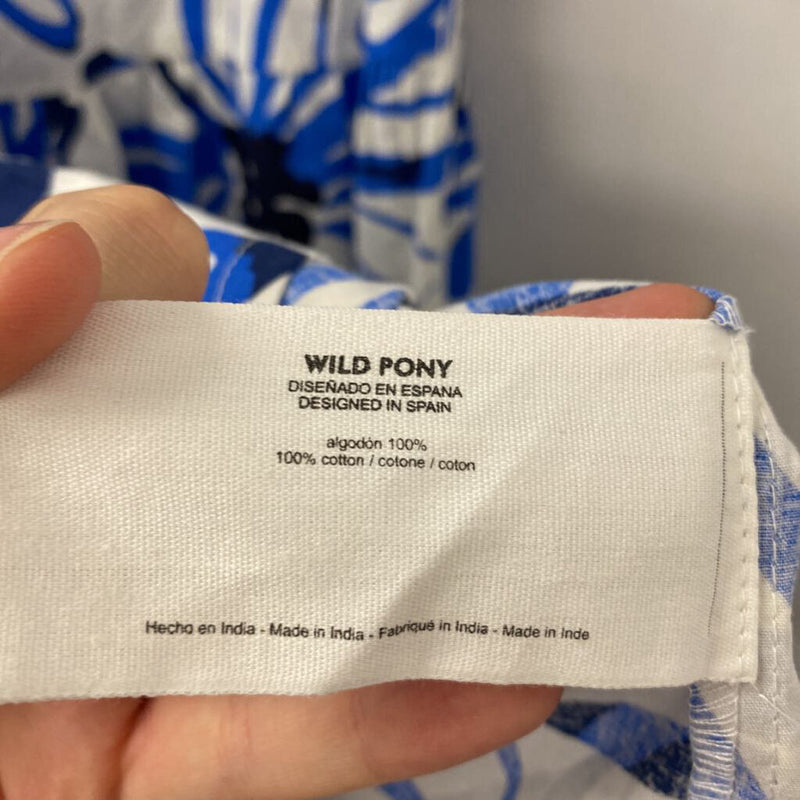 WILD PONY WOMEN'S DRESS white blue black L