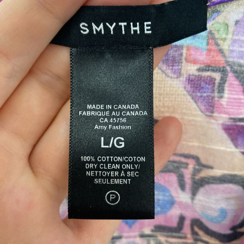 SMYTHE WOMEN'S BLOUSE/SHIRT pink purple multi L