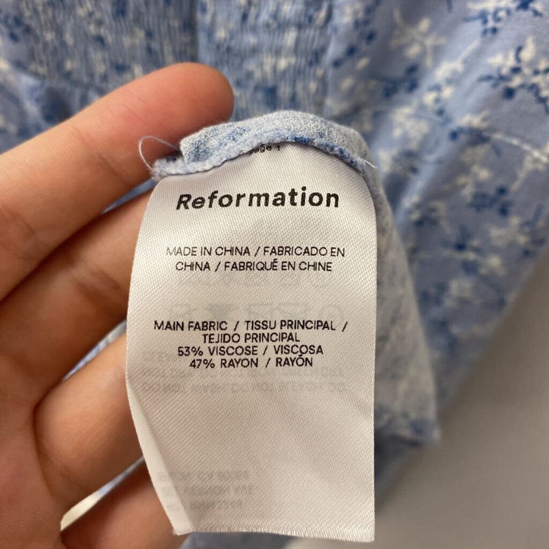 REFORMATION WOMEN'S DRESS blue white 4