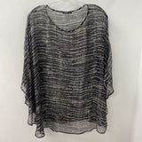 EILEEN FISHER WOMEN'S PLUS TOP black beige PLUS