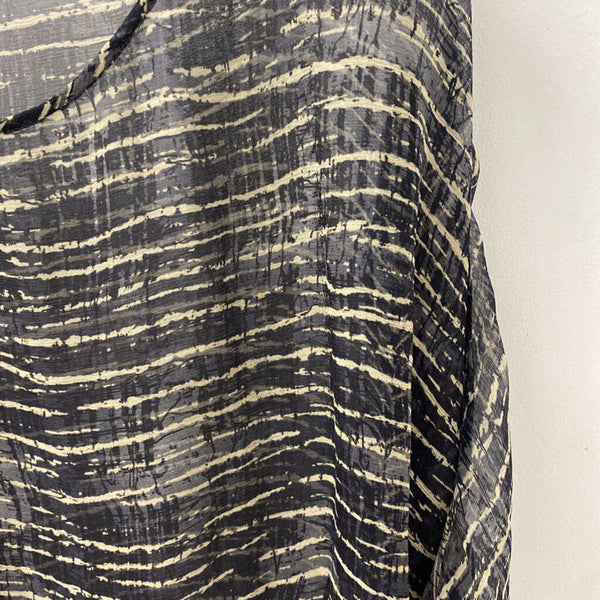 EILEEN FISHER WOMEN'S PLUS TOP black beige PLUS
