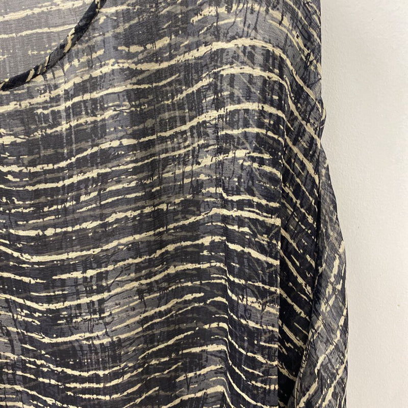 EILEEN FISHER WOMEN'S PLUS TOP black beige PLUS