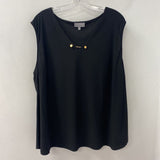 LAURA WOMEN'S PLUS TOP black 3X