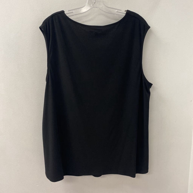 LAURA WOMEN'S PLUS TOP black 3X