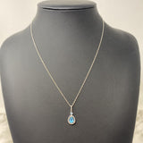 925 WOMEN'S NECKLACE blue silver