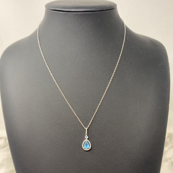925 WOMEN'S NECKLACE blue silver
