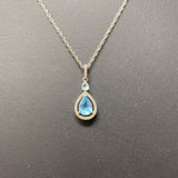 925 WOMEN'S NECKLACE blue silver