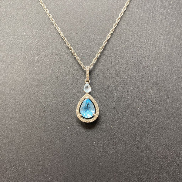 925 WOMEN'S NECKLACE blue silver