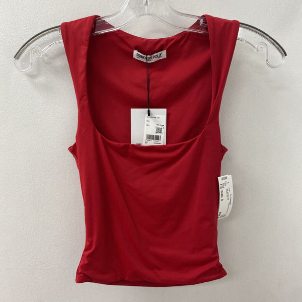 PRINCESS POLLY WOMEN'S TOP red 0