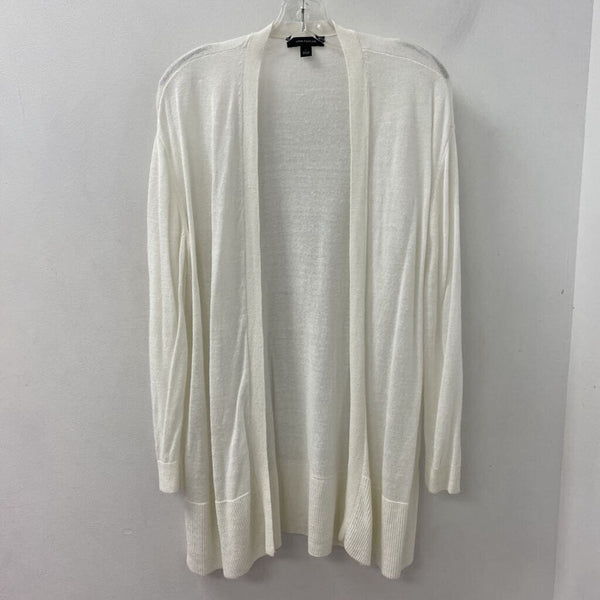 ANN TAYLOR WOMEN'S CARDIGAN white L