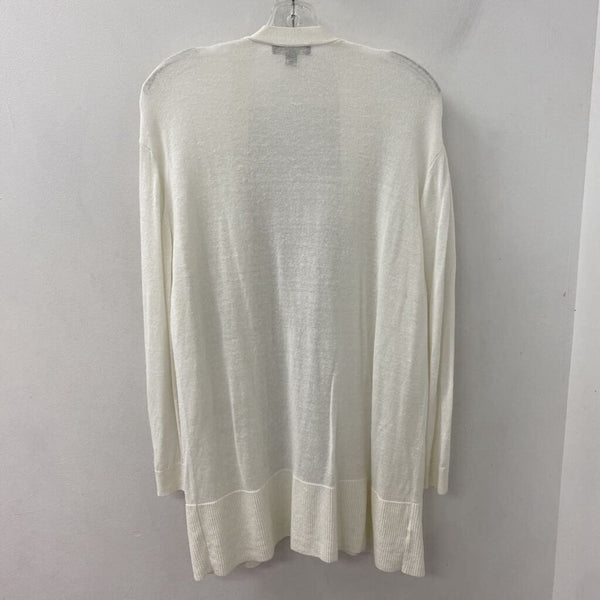 ANN TAYLOR WOMEN'S CARDIGAN white L