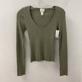 H&M WOMEN'S SWEATER olive green S