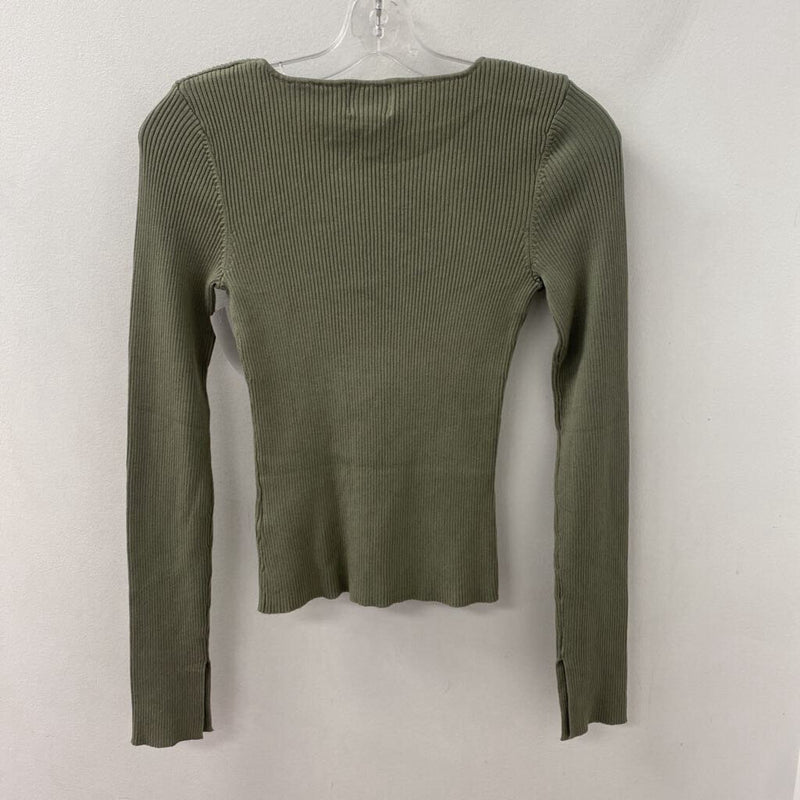 H&M WOMEN'S SWEATER olive green S