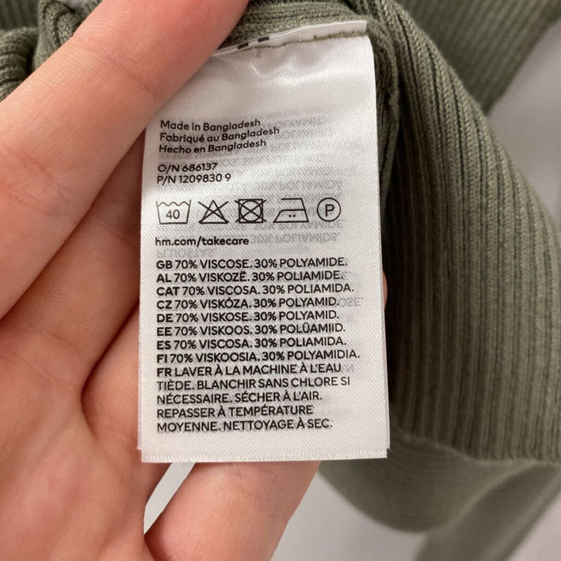 H&M WOMEN'S SWEATER olive green S