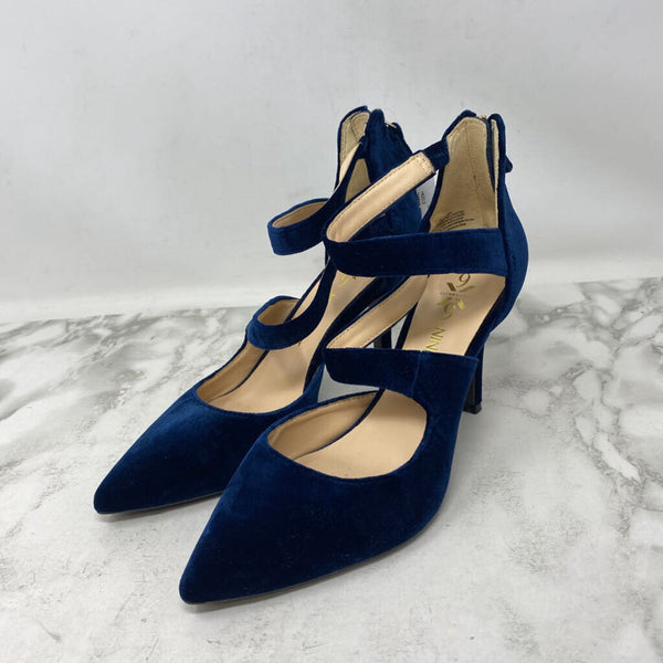 NINE WEST WOMEN'S HEELS navy 8