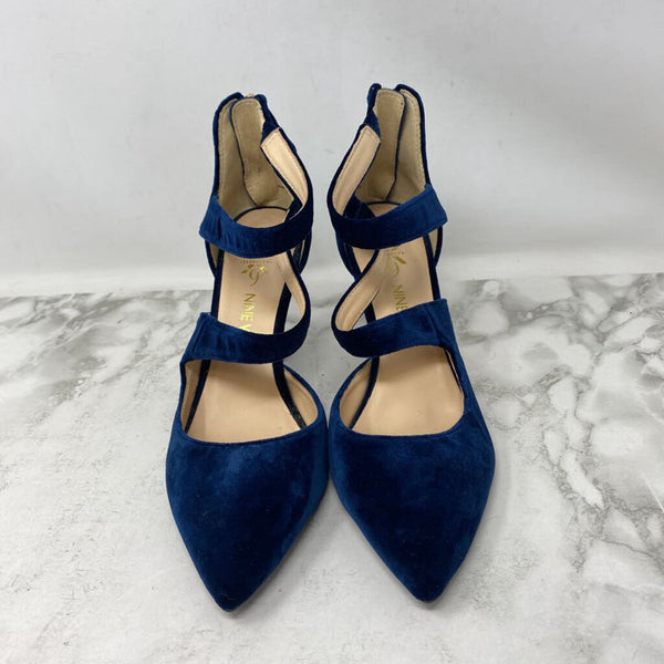NINE WEST WOMEN'S HEELS navy 8
