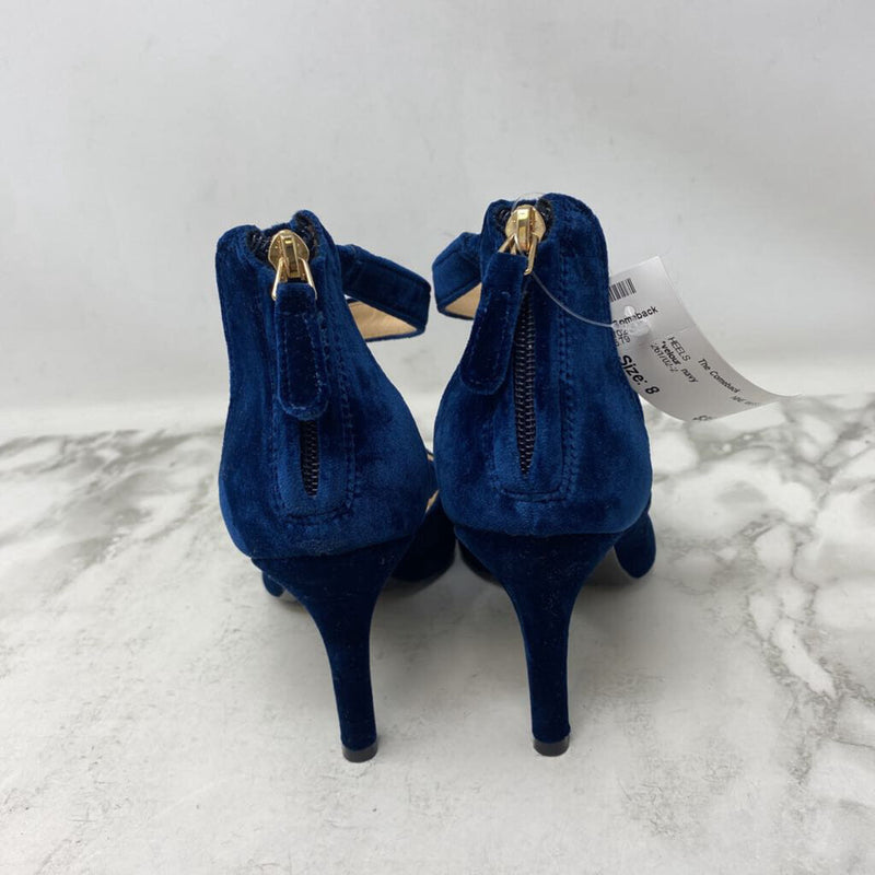 NINE WEST WOMEN'S HEELS navy 8