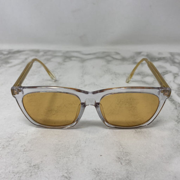 GUCCI WOMEN'S SUNGLASSES clear gold