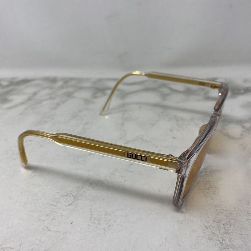 GUCCI WOMEN'S SUNGLASSES clear gold