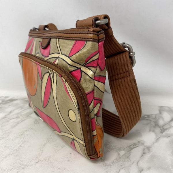 FOSSIL WOMEN'S BAG beige brown orange pink