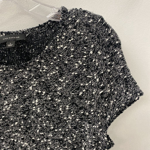 ANN TAYLOR WOMEN'S DRESS black white L