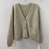 LOFT WOMEN'S CARDIGAN beige gold XL