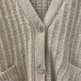 LOFT WOMEN'S CARDIGAN beige gold XL