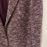 TALBOTS WOMEN'S BLAZER/JACKET purple white 16