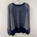 Meir WOMEN'S SWEATER grey navy XL